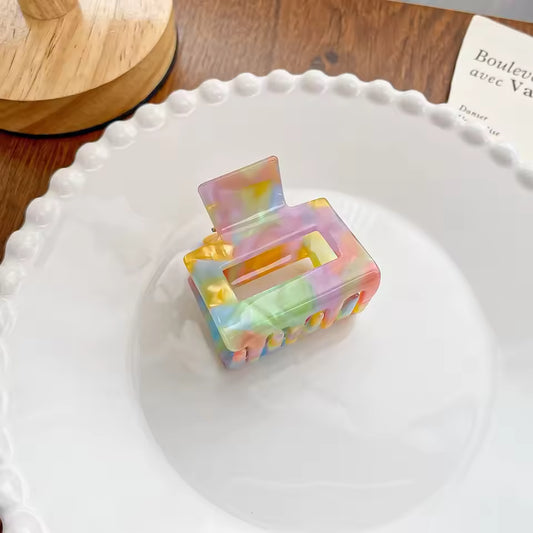 Bright Rainbow Claw Clips