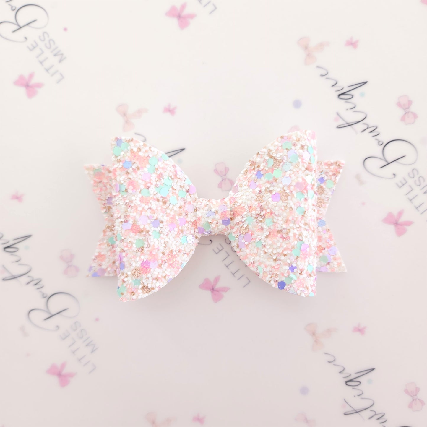 Birthday Cake Glitter Bows