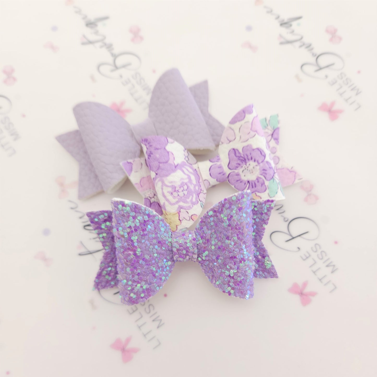 Purple Floral Trio