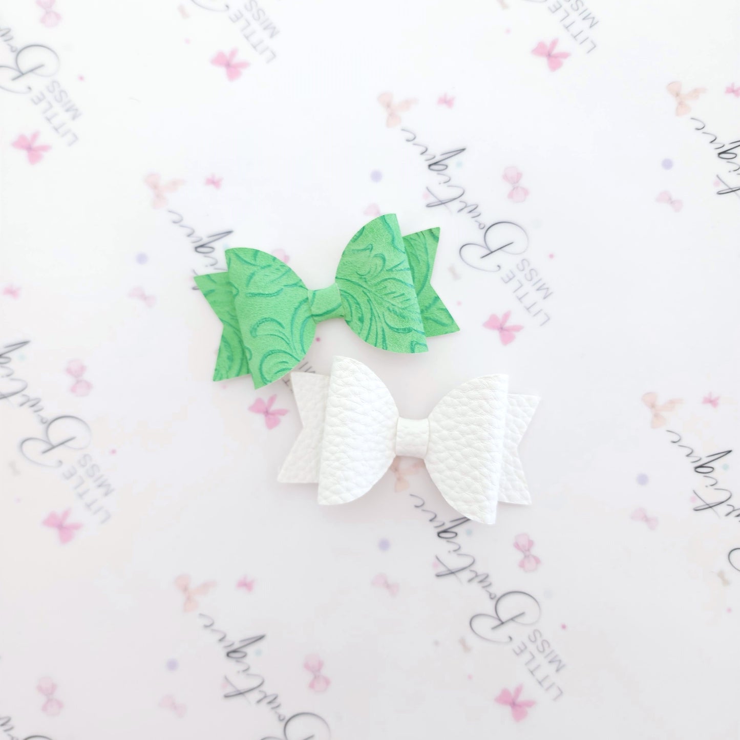 Green Embossed Duo