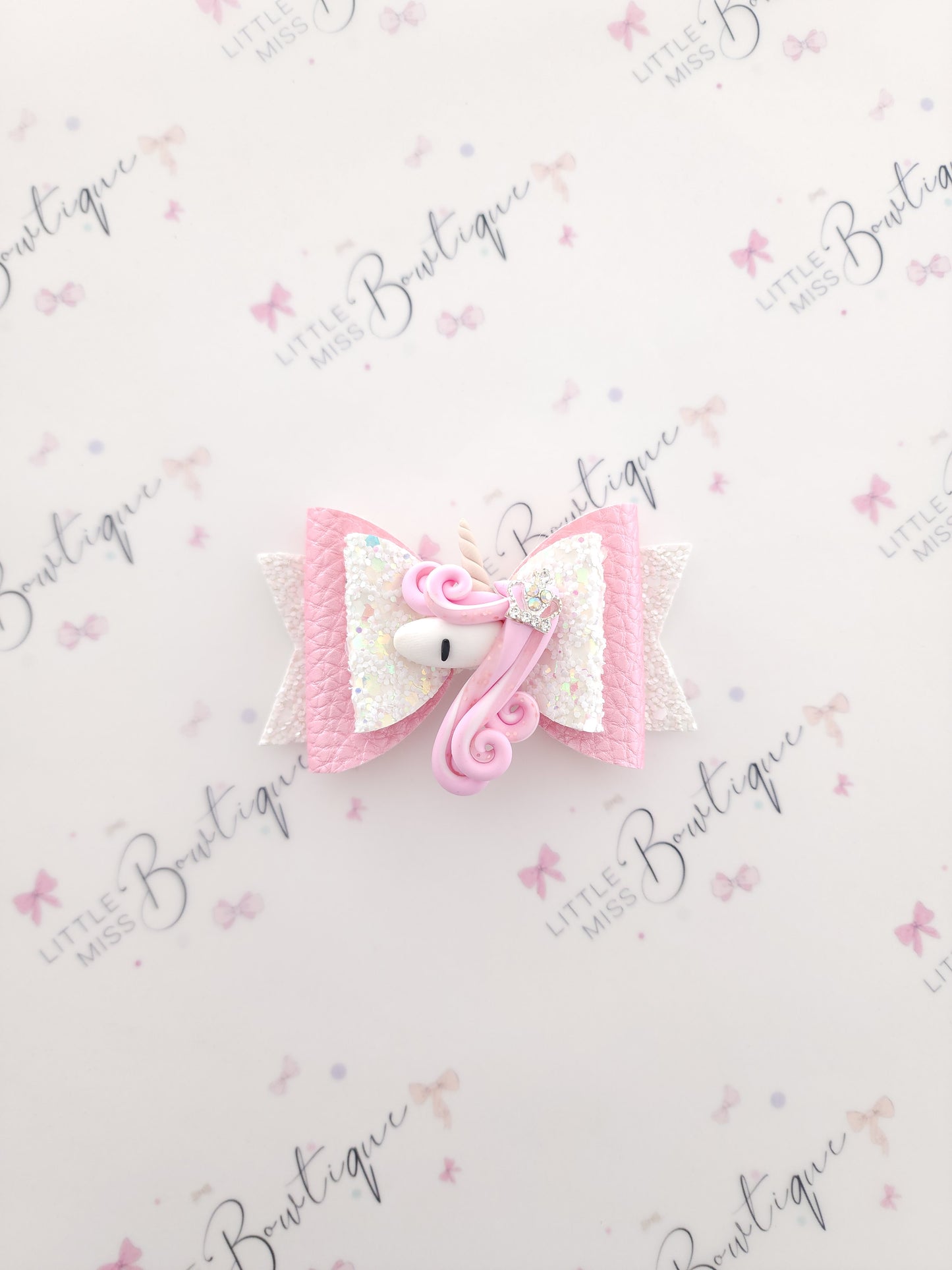 Pink Unicorn Bow