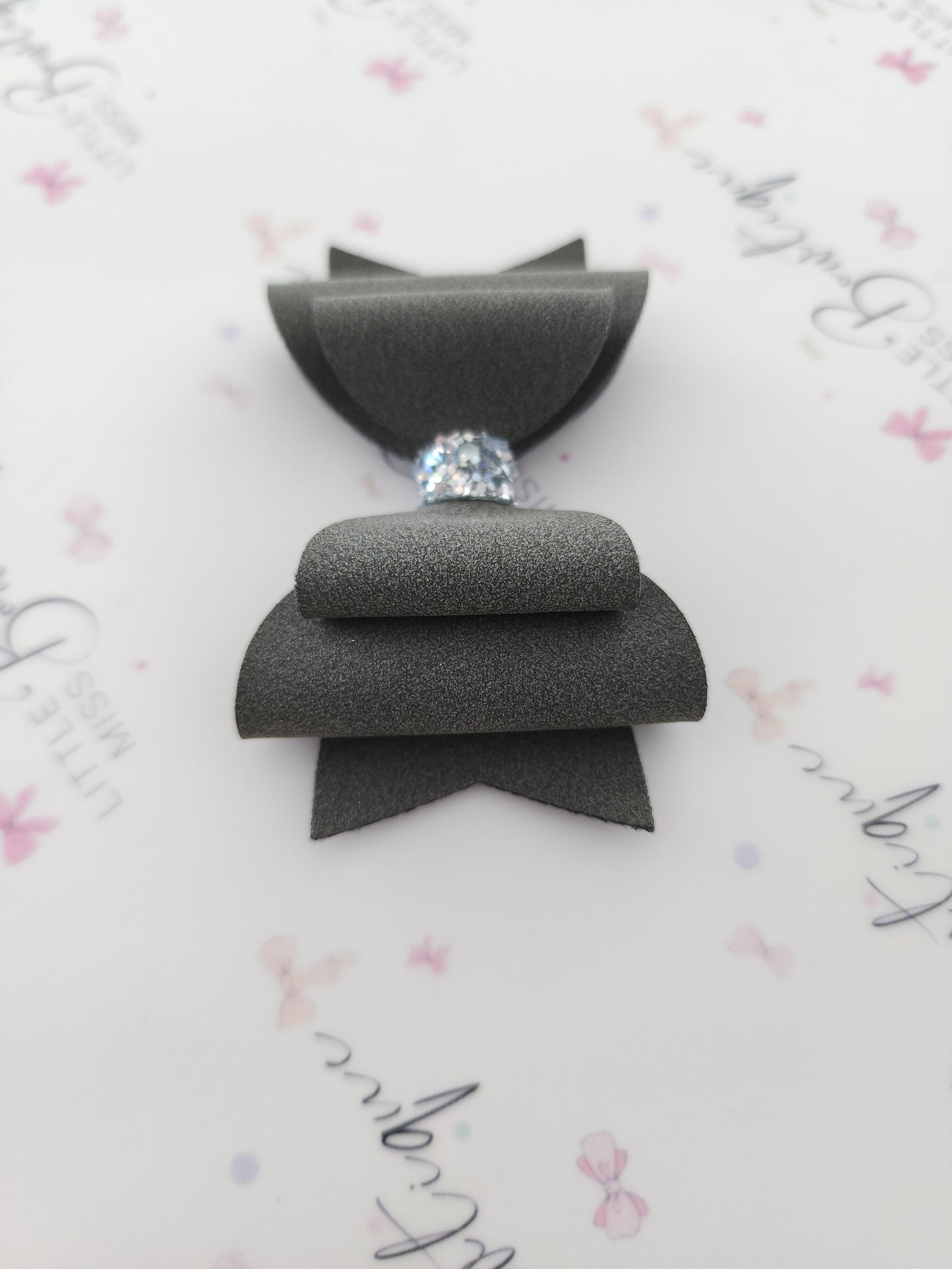 Storm Suede Double Bow