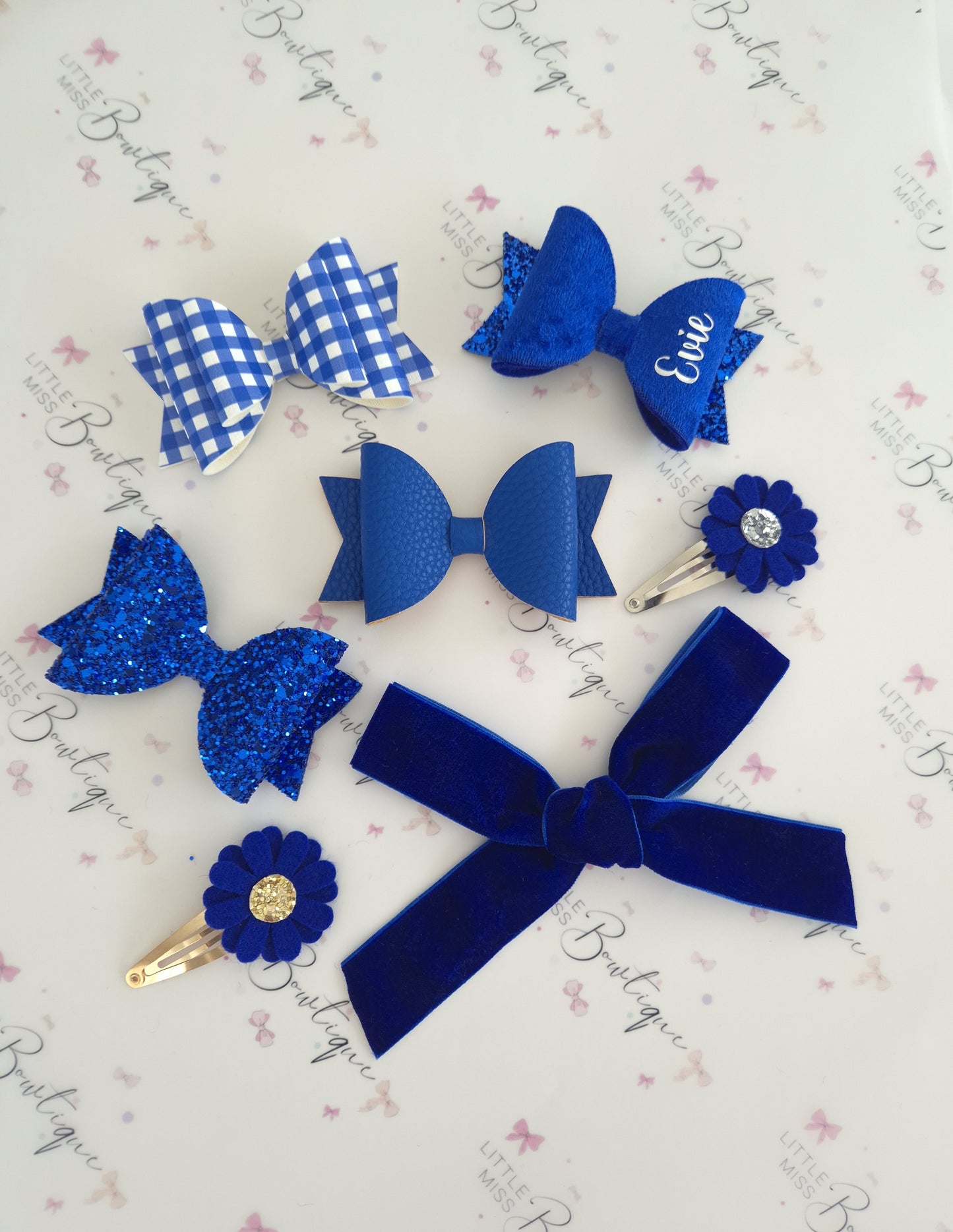 Royal Blue School Bows
