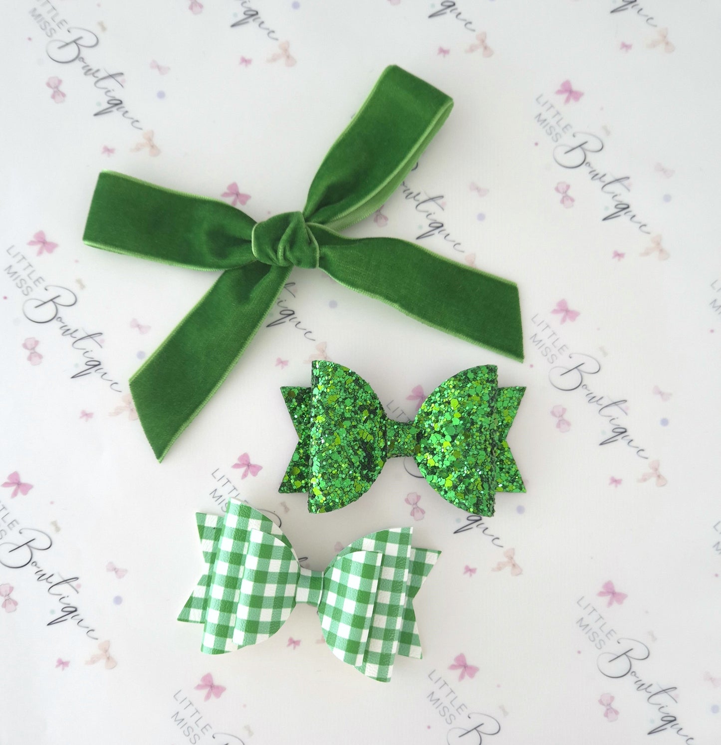 Bright Green School Bows