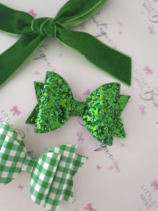 Bright Green School Bows