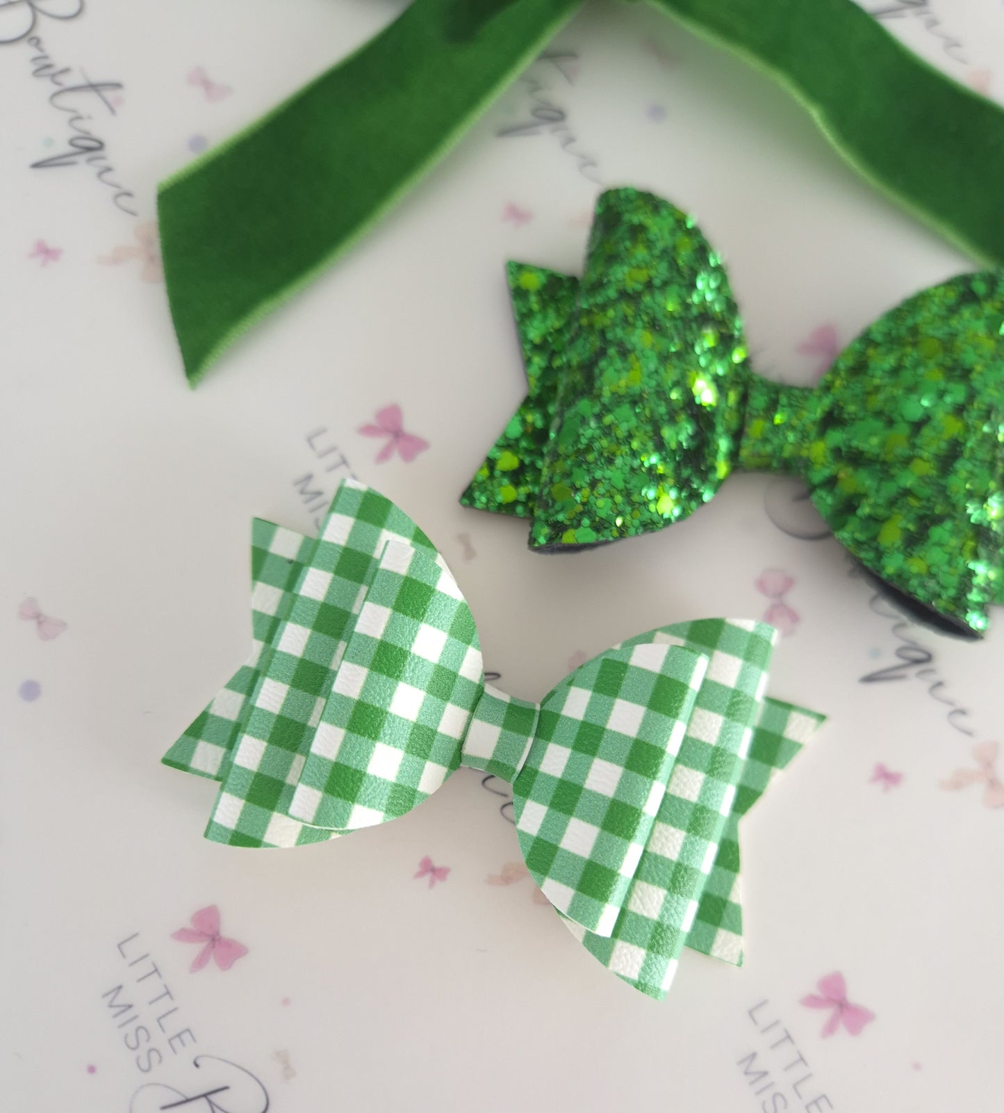 Bright Green School Bows