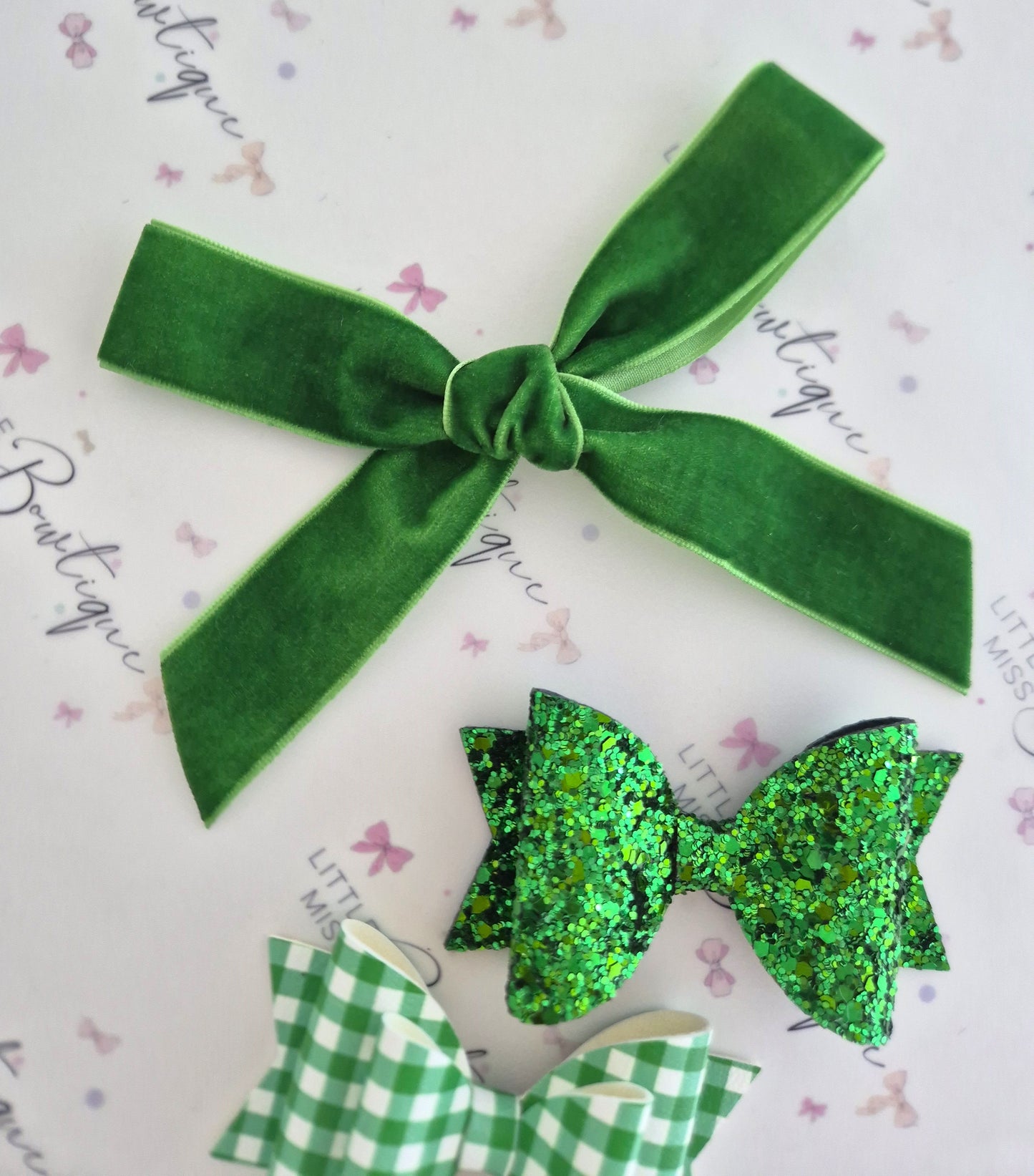 Bright Green School Bows
