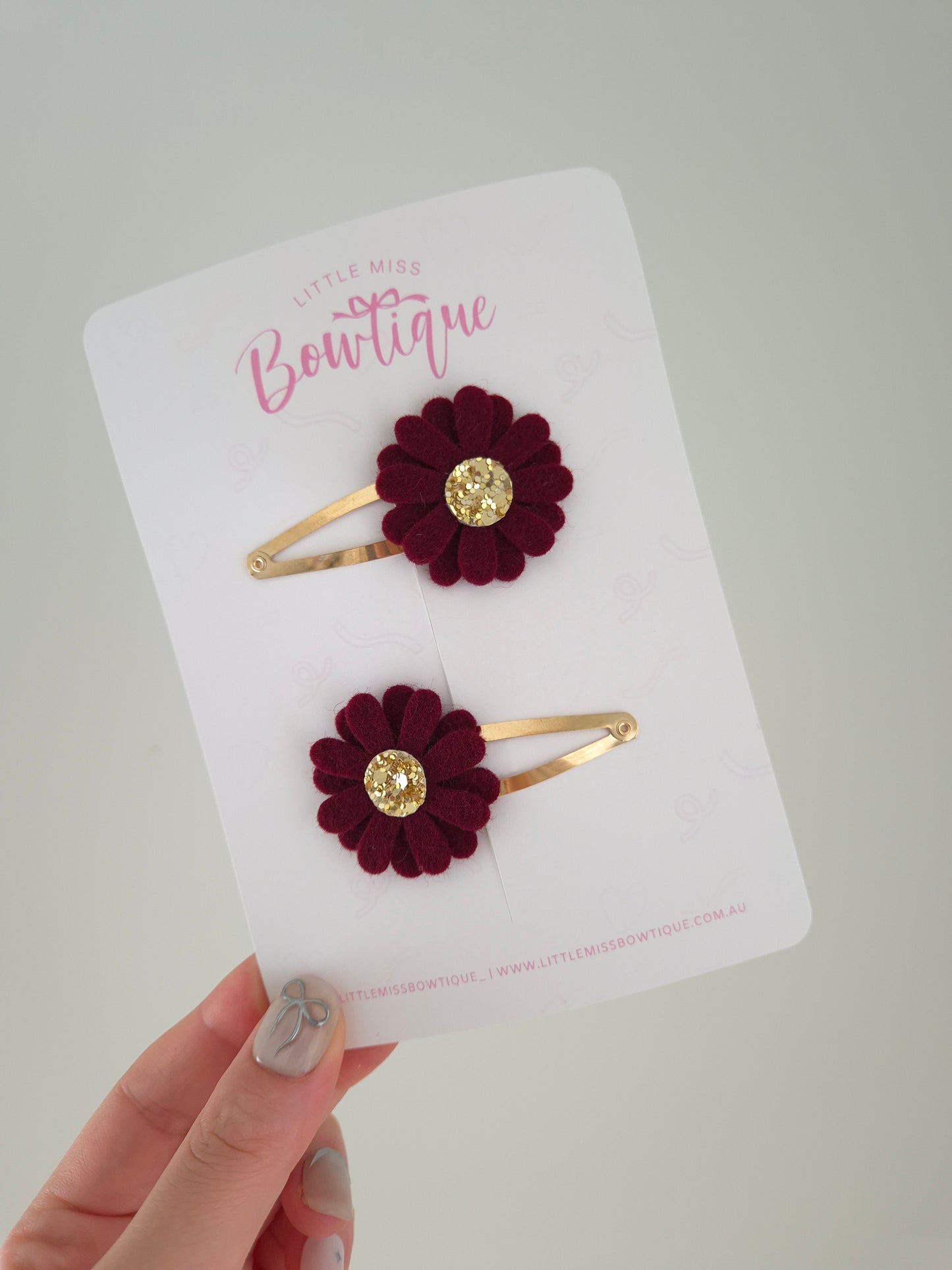 Burgundy School Bows