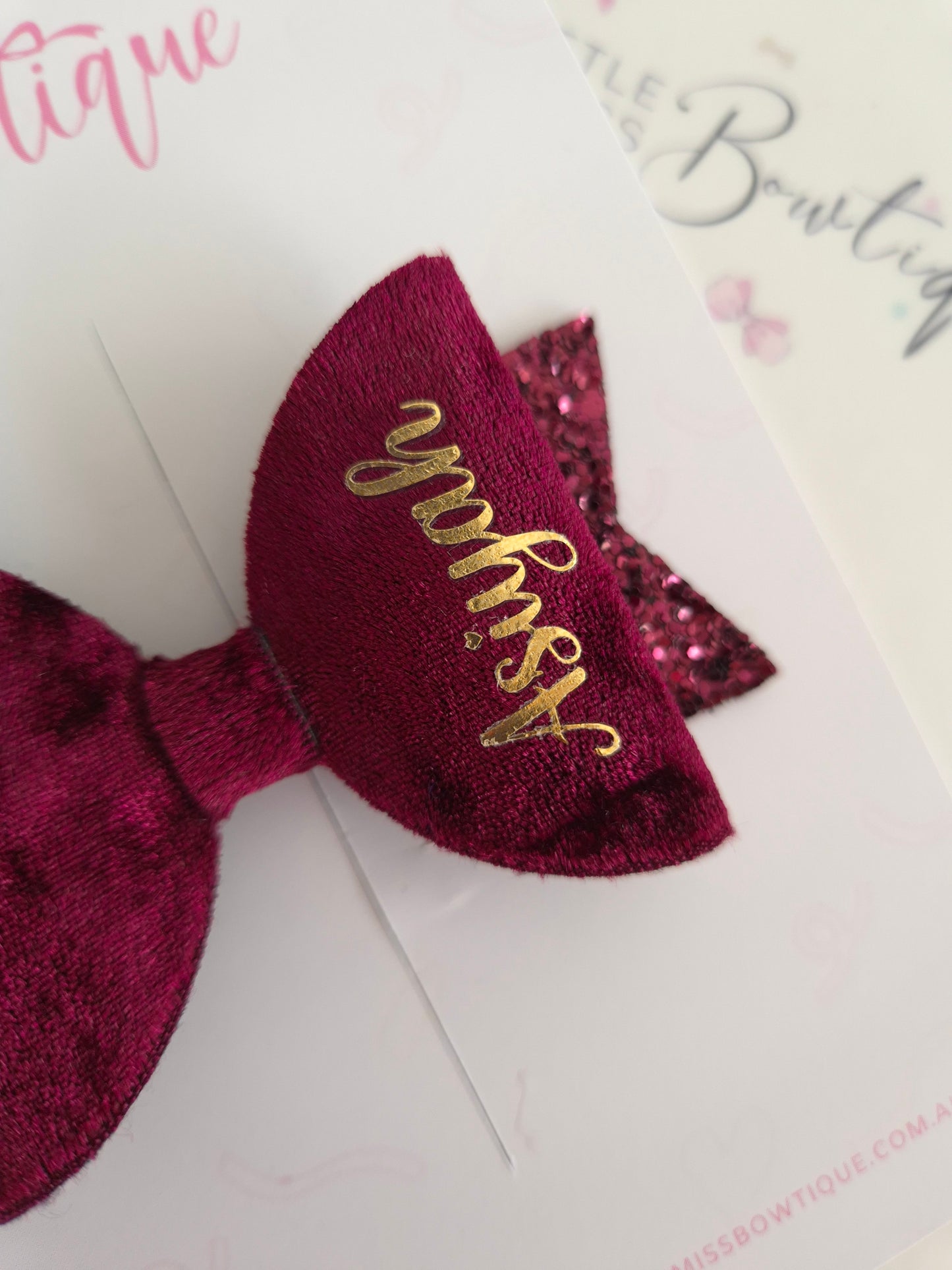 Burgundy School Bows