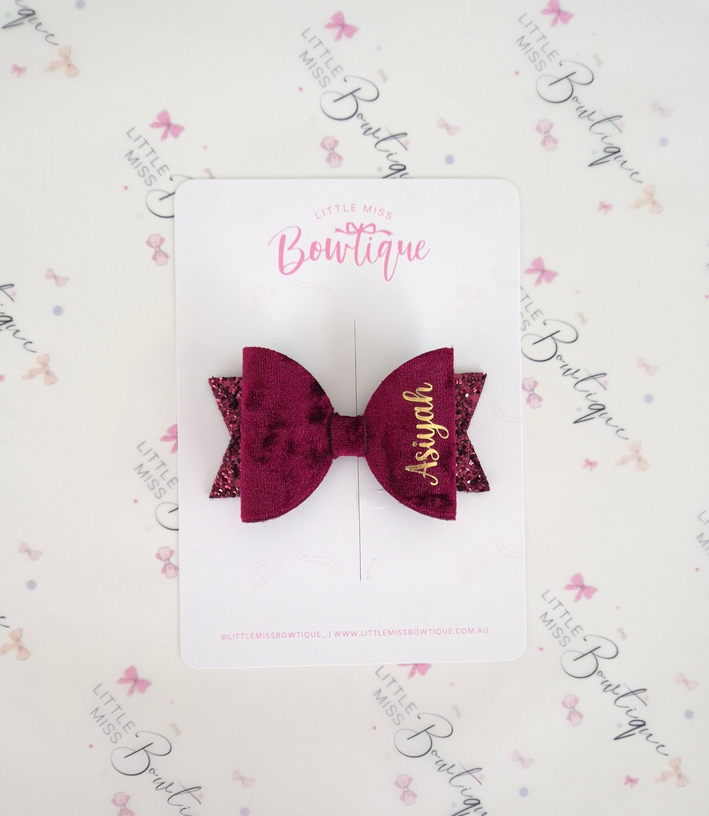 Burgundy School Bows