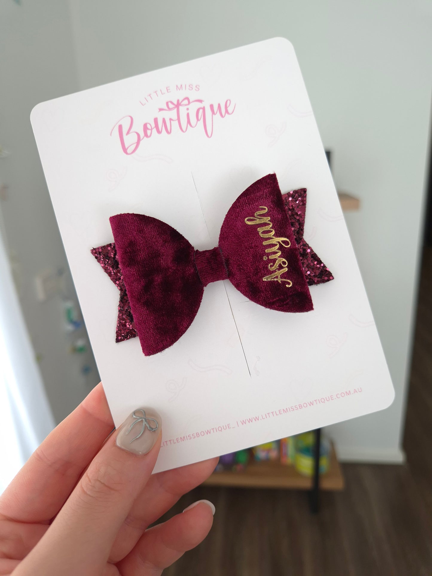 Burgundy School Bows