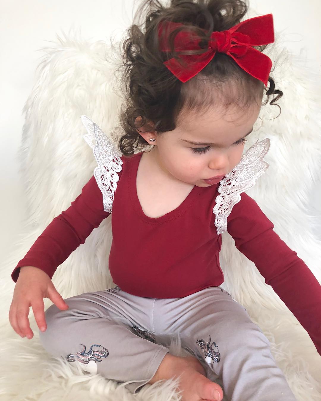 Red Velvet Ribbon Bow