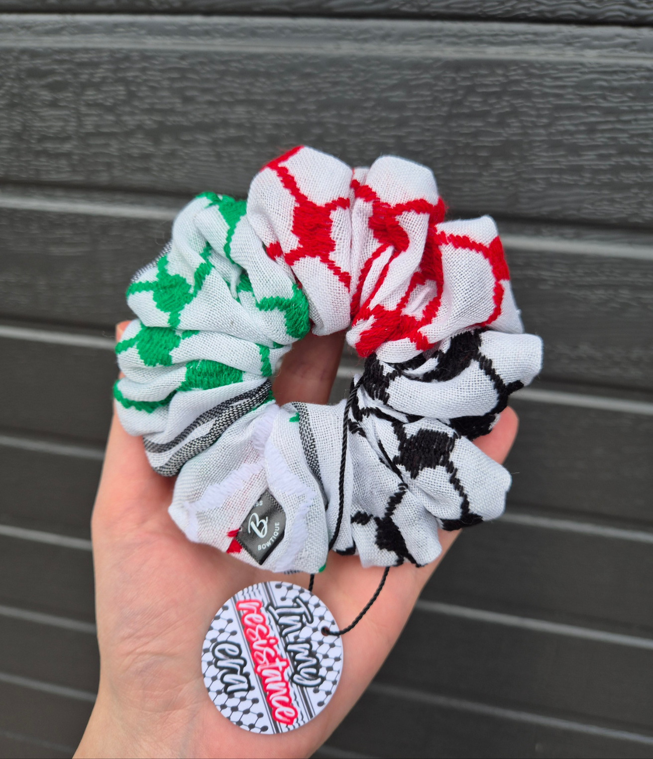Keffiyeh Trio Coloured Scrunchies