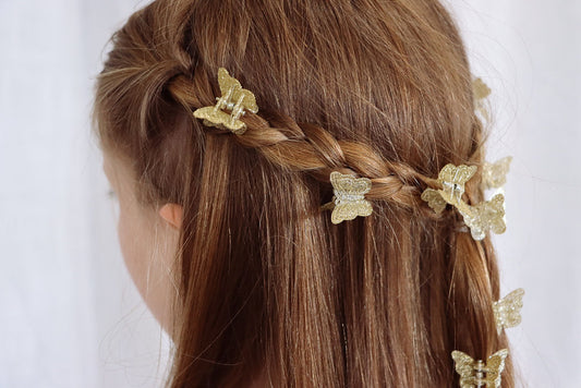 Gold Butterfly Clips