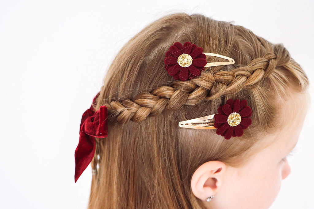 Burgundy School Bows