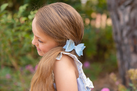 Purple/Blue Personalised Hair Bows