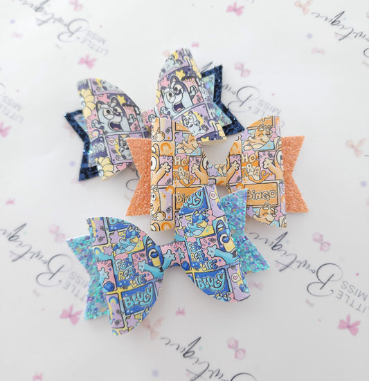Bluey Comic Style Bows