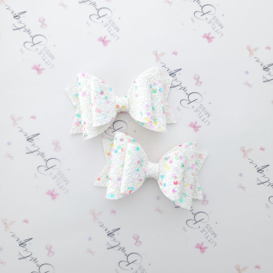 White Confetti Bows