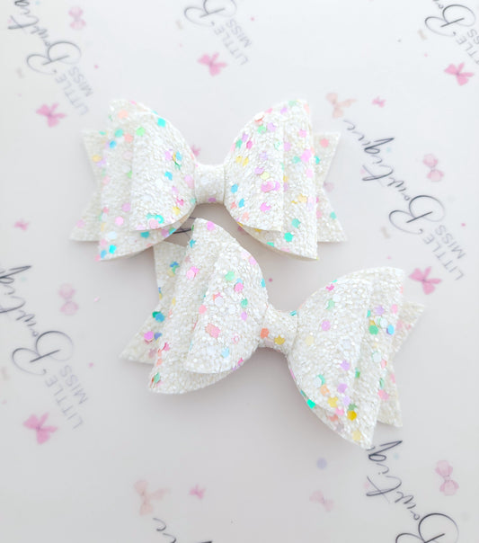White Confetti Bows
