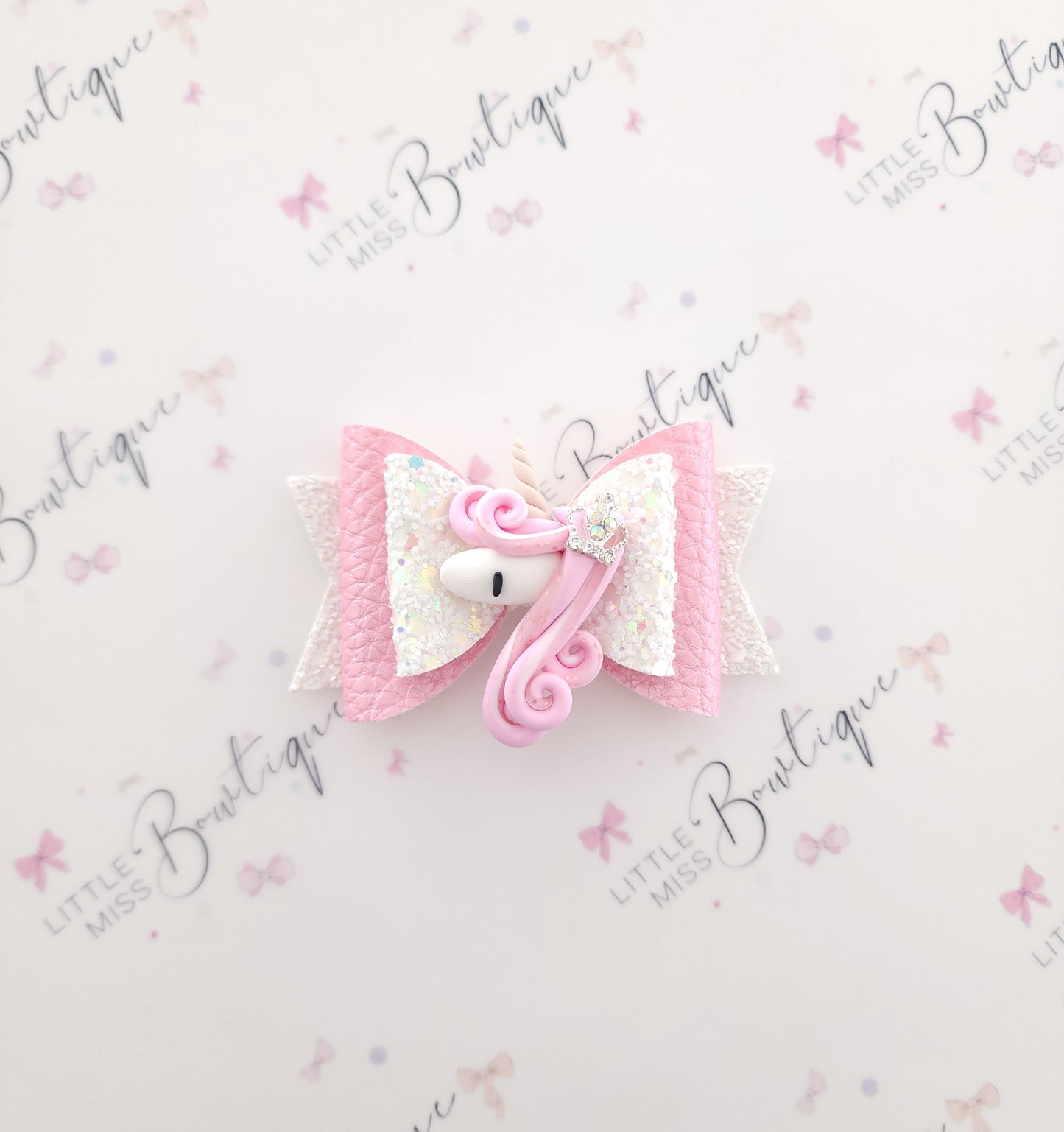 Pink Unicorn Bow