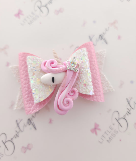 Pink Unicorn Bow