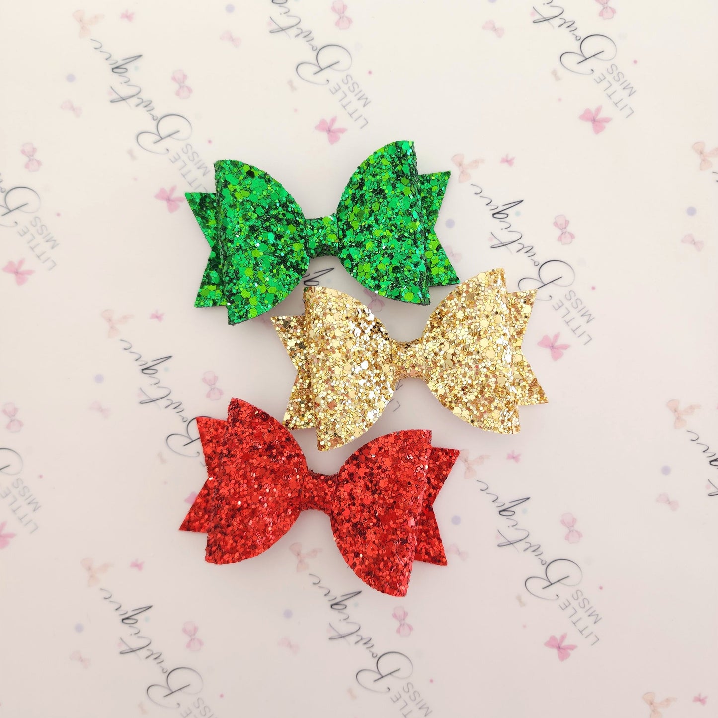 Festive Glitter Bows