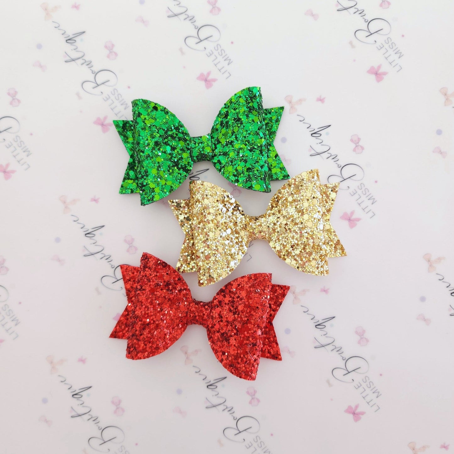 Festive Glitter Bows