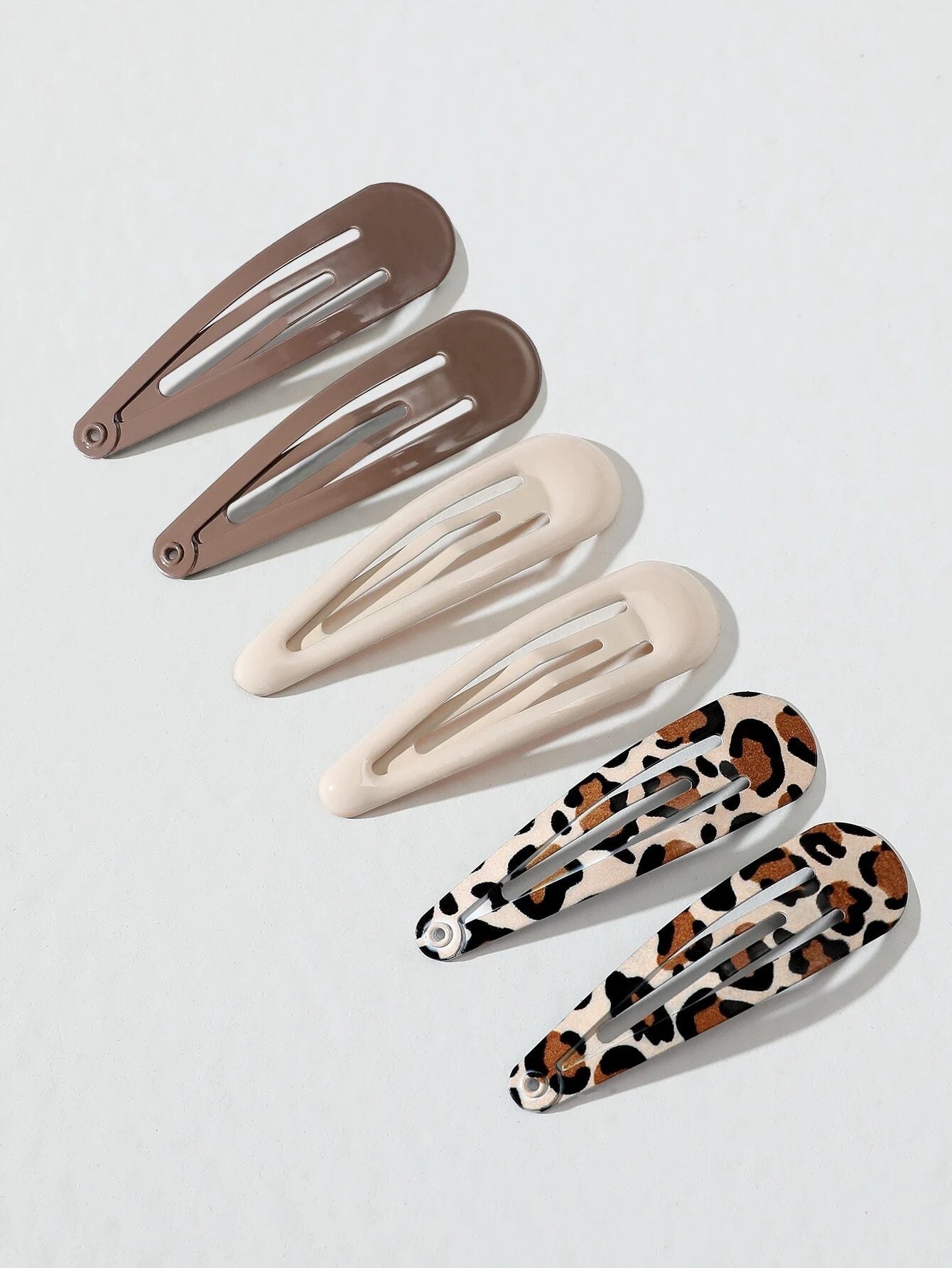 Leopard Snap Clip Sets (2 colours)