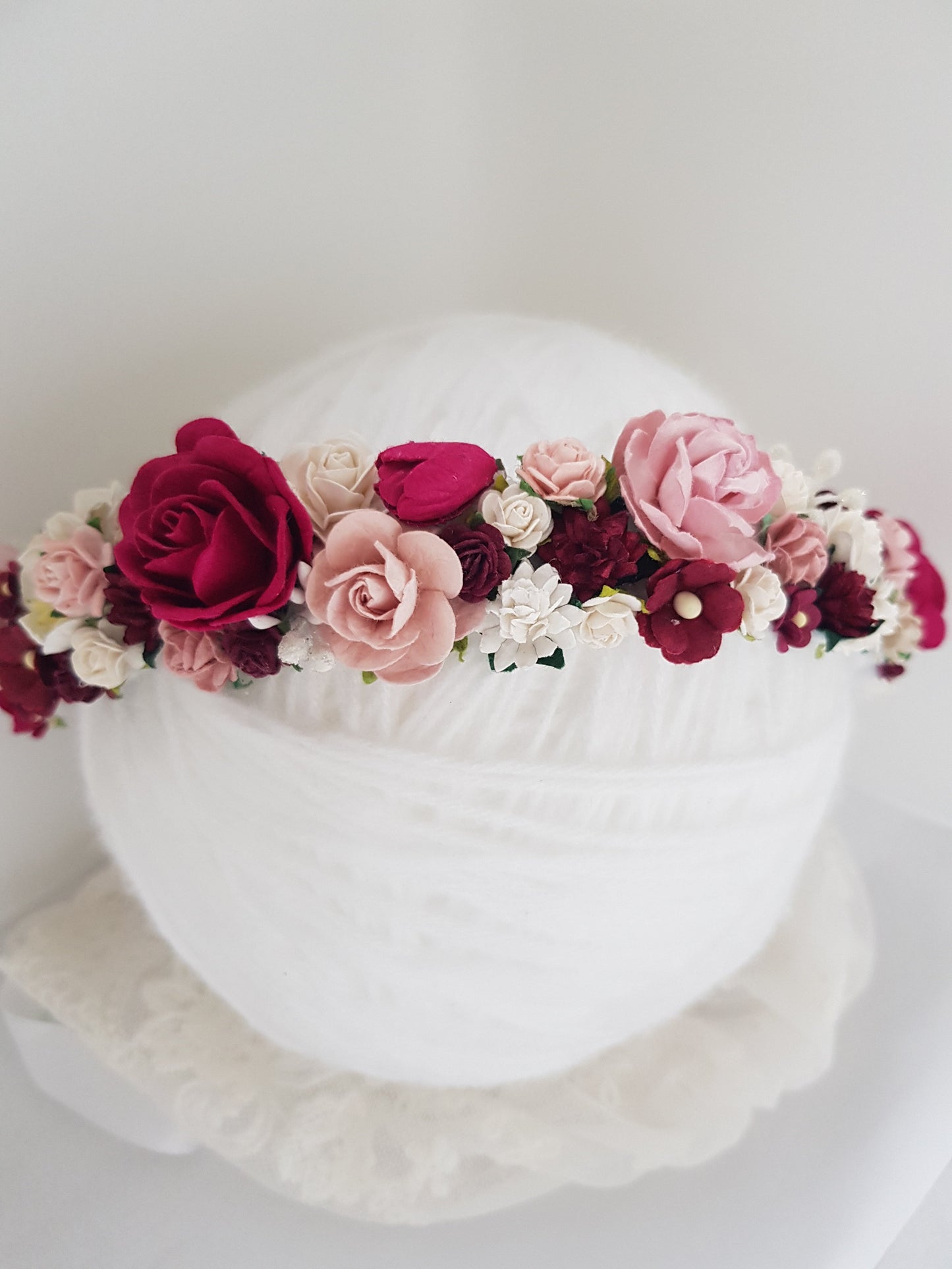 Royal Red flower crown