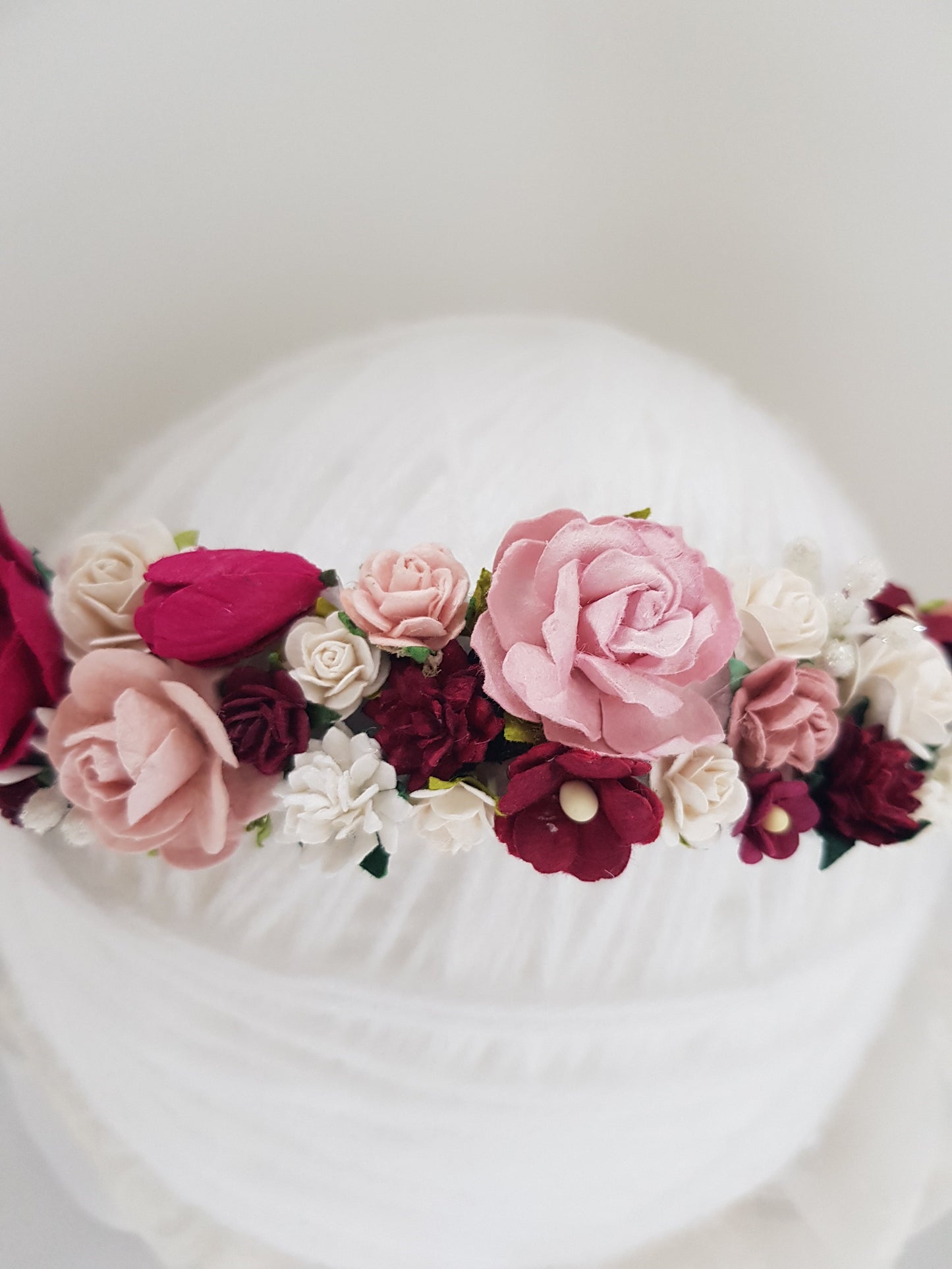 Royal Red flower crown
