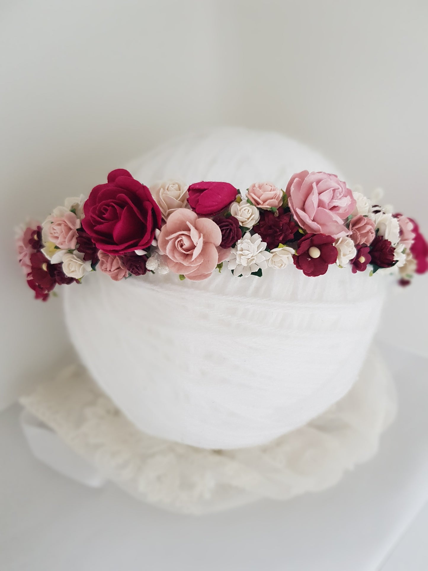Royal Red flower crown