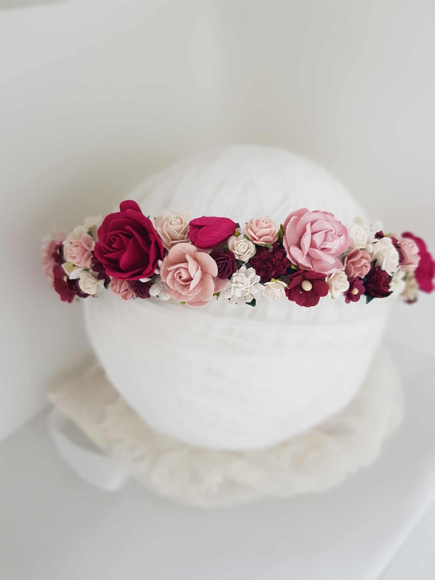 Royal Red flower crown