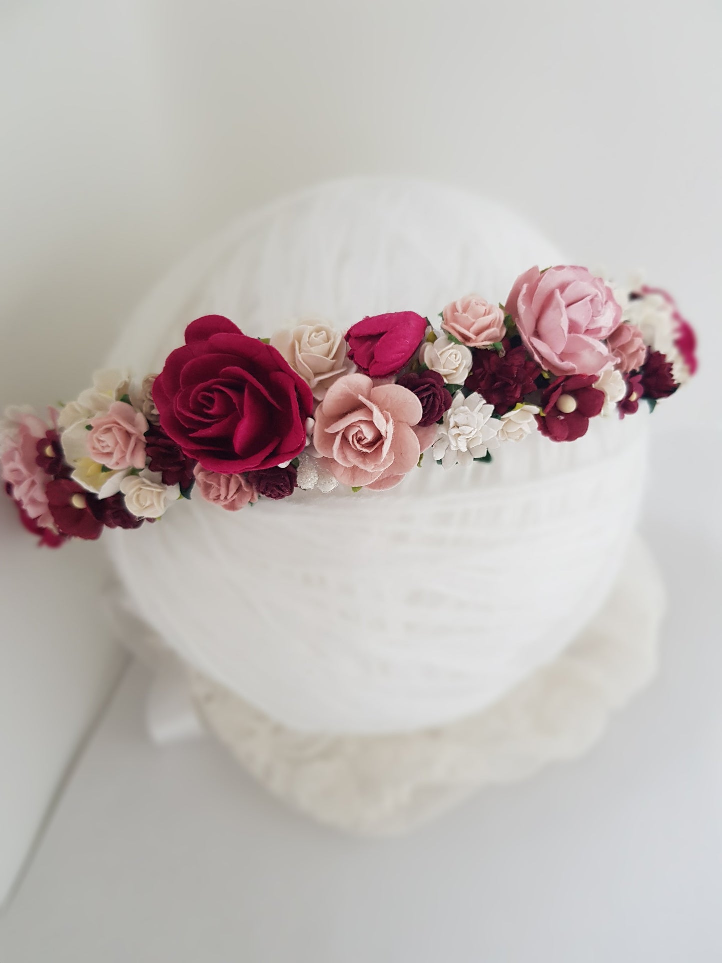 Royal Red flower crown
