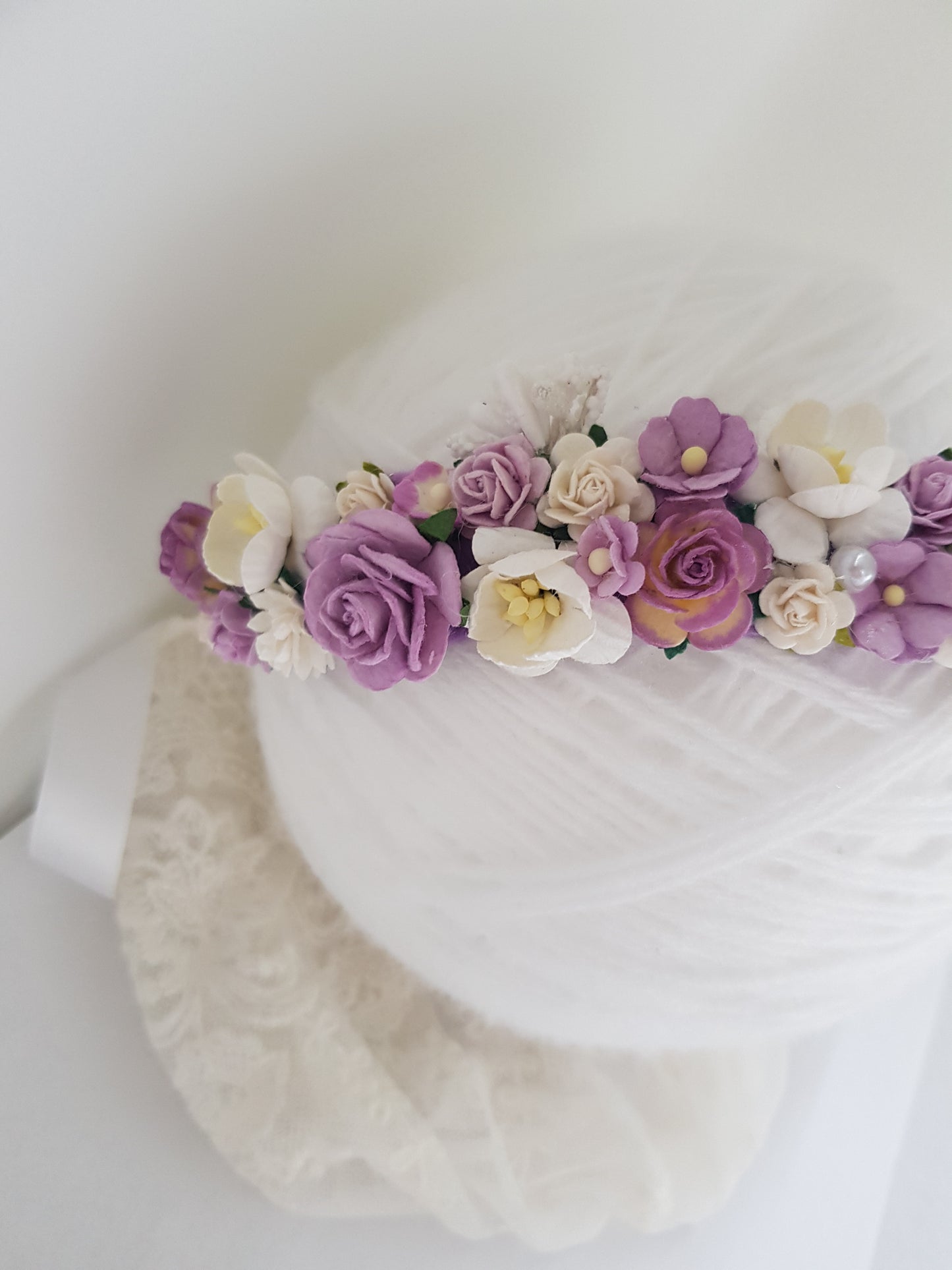 Purple flower crown