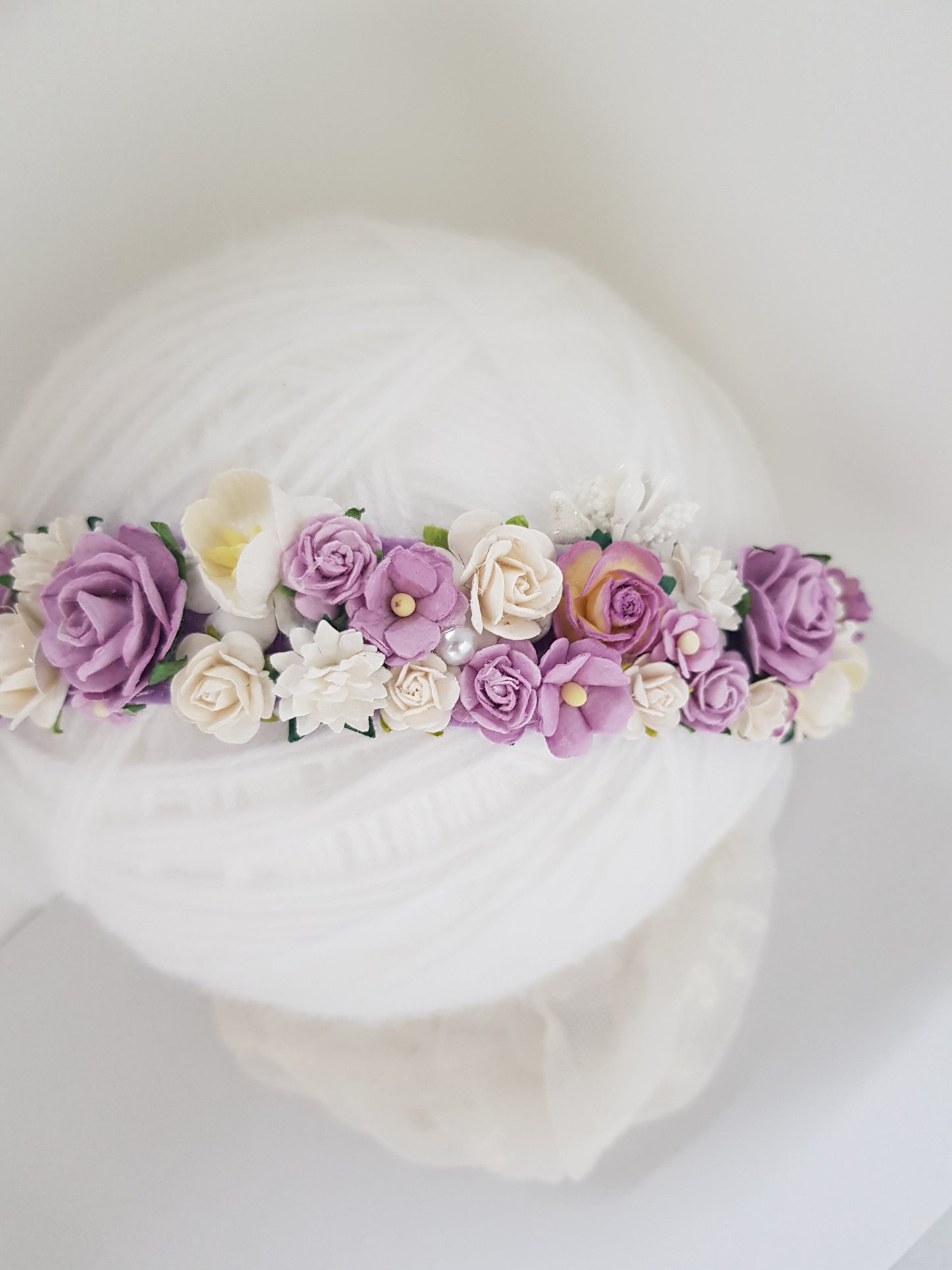 Purple flower crown
