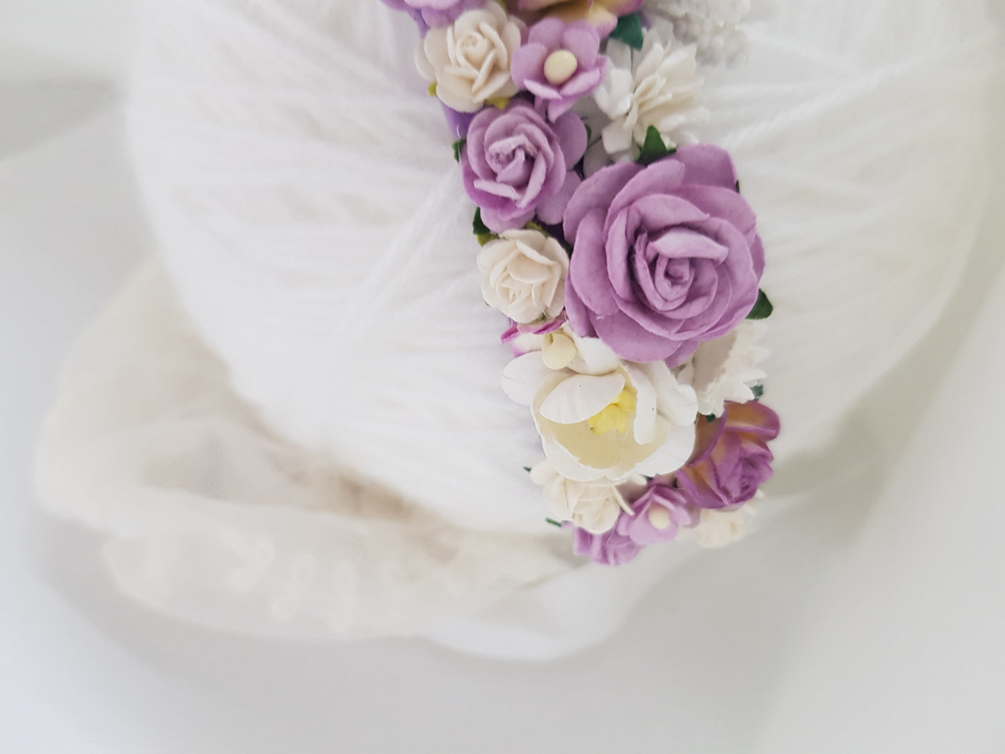 Purple flower crown