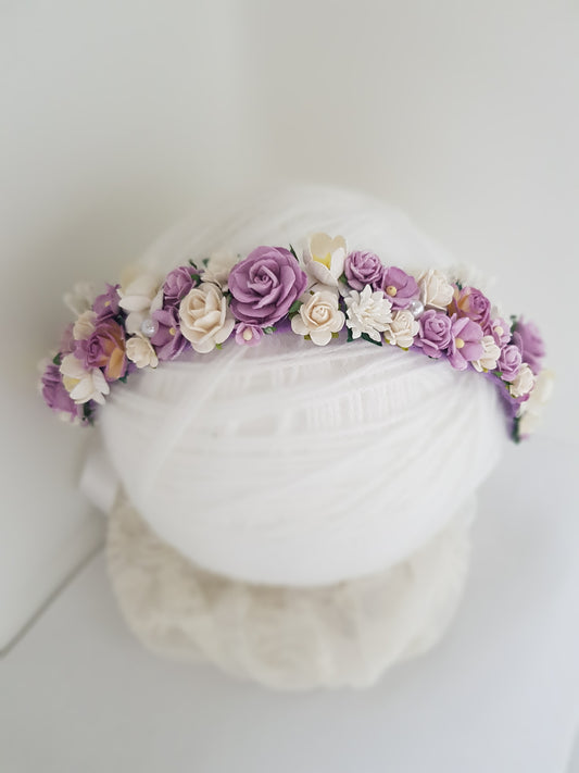 Purple flower crown