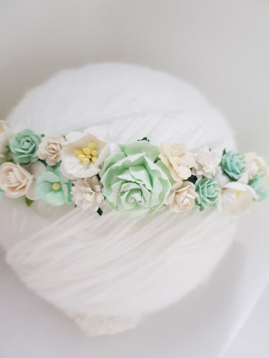 Mint flower crown