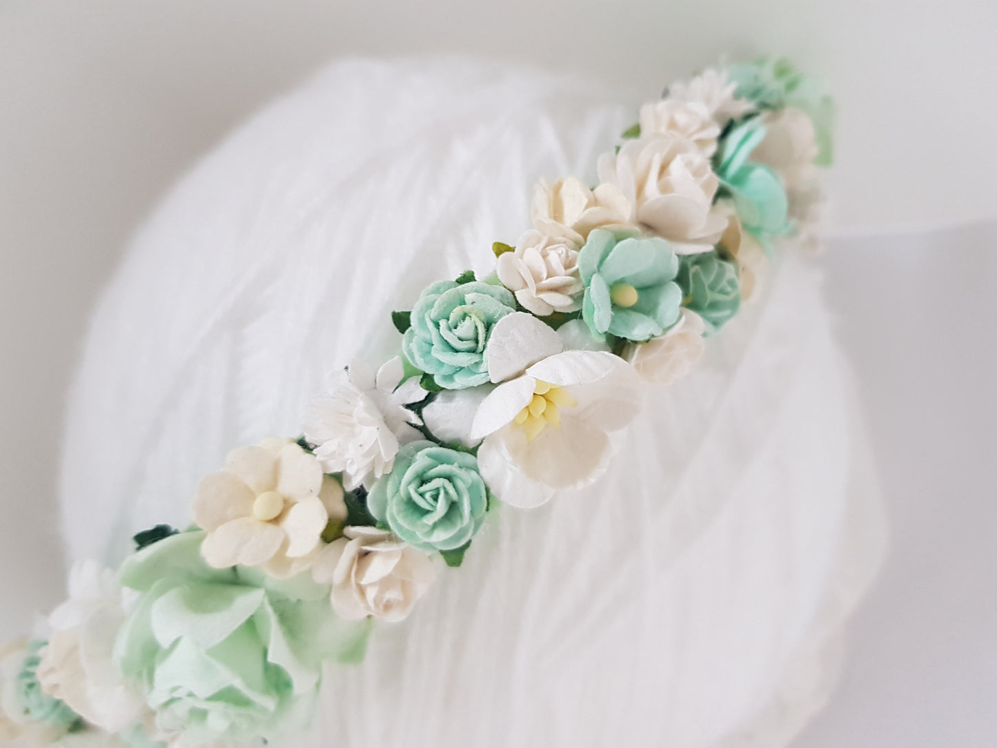 Mint flower crown