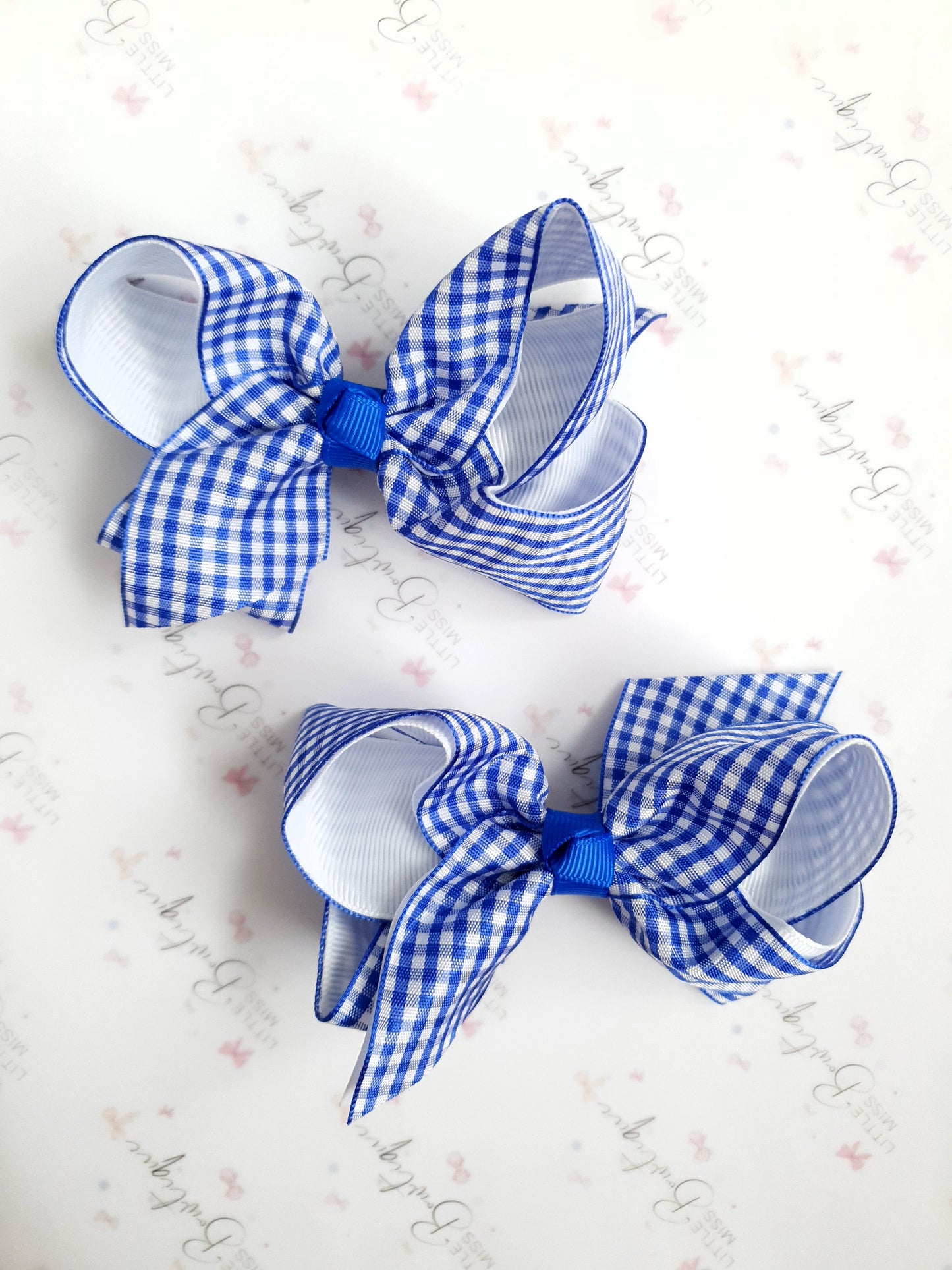 Ribbon Gingham Bows - 8 Colours