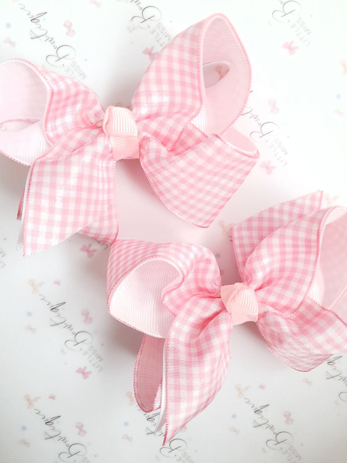 Ribbon Gingham Bows - 8 Colours