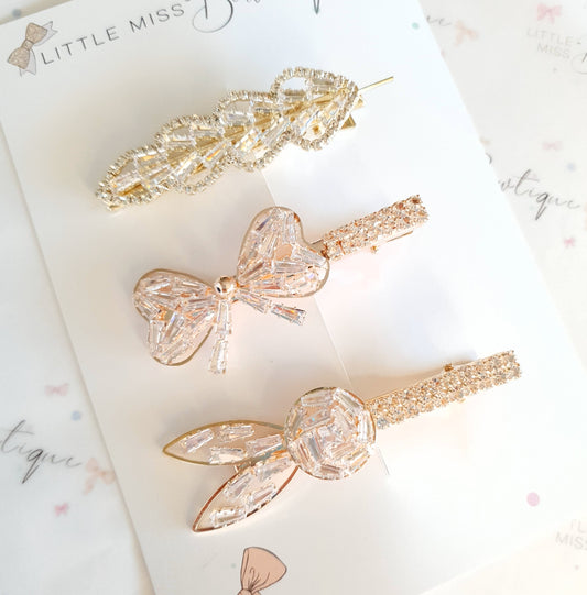 Luxe Crystal Clips