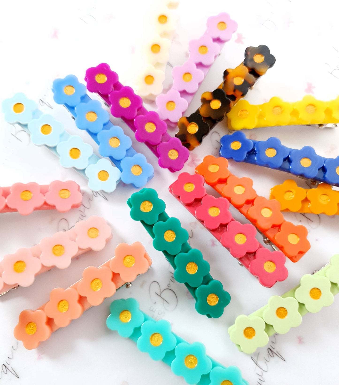 Daisy Fringe Clips (18 Colours)