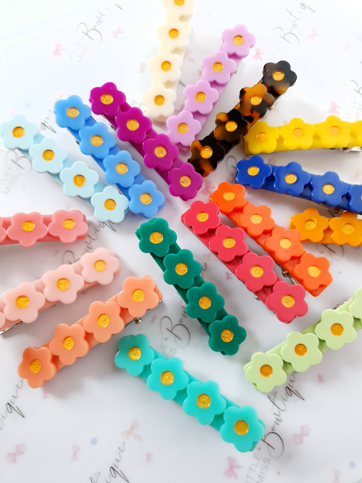 Daisy Fringe Clips (18 Colours)