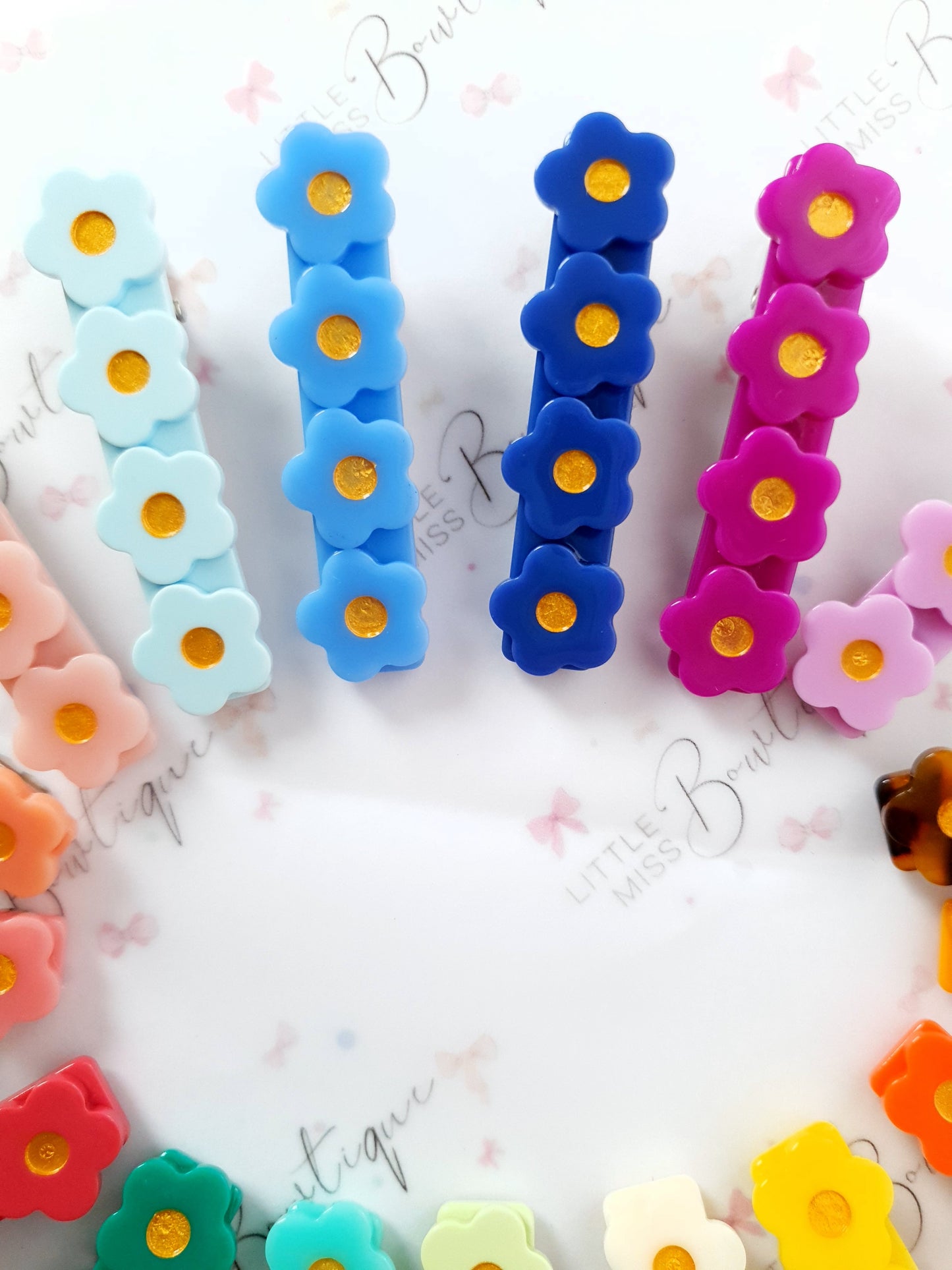 Daisy Fringe Clips (18 Colours)