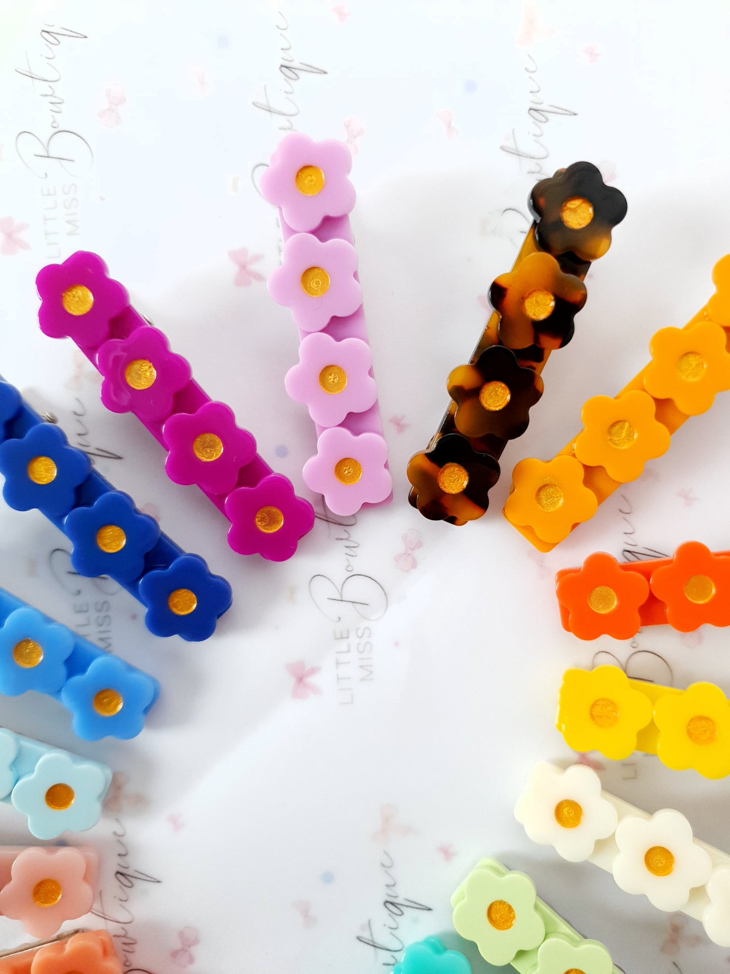 Daisy Fringe Clips (18 Colours)