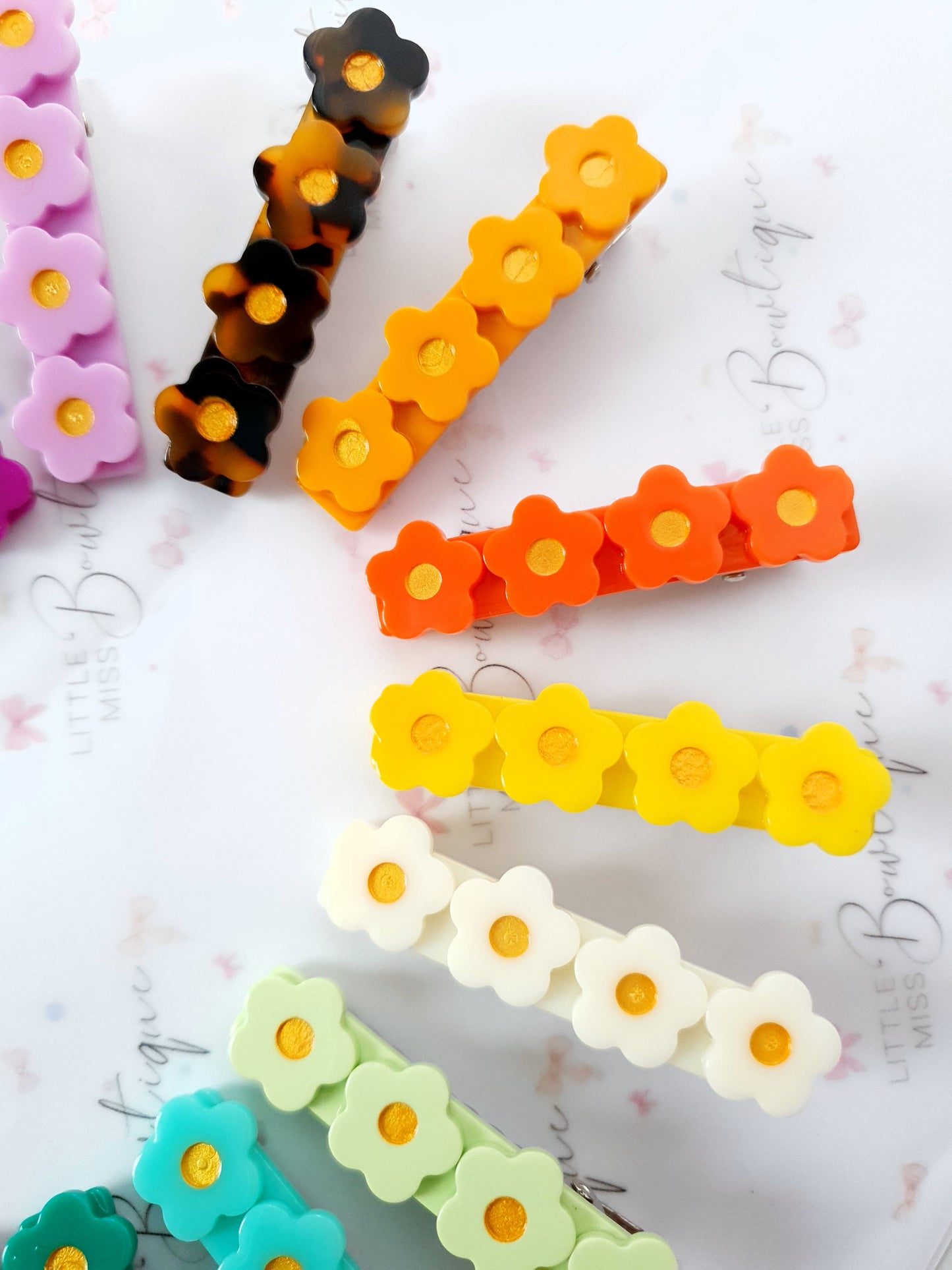 Daisy Fringe Clips (18 Colours)