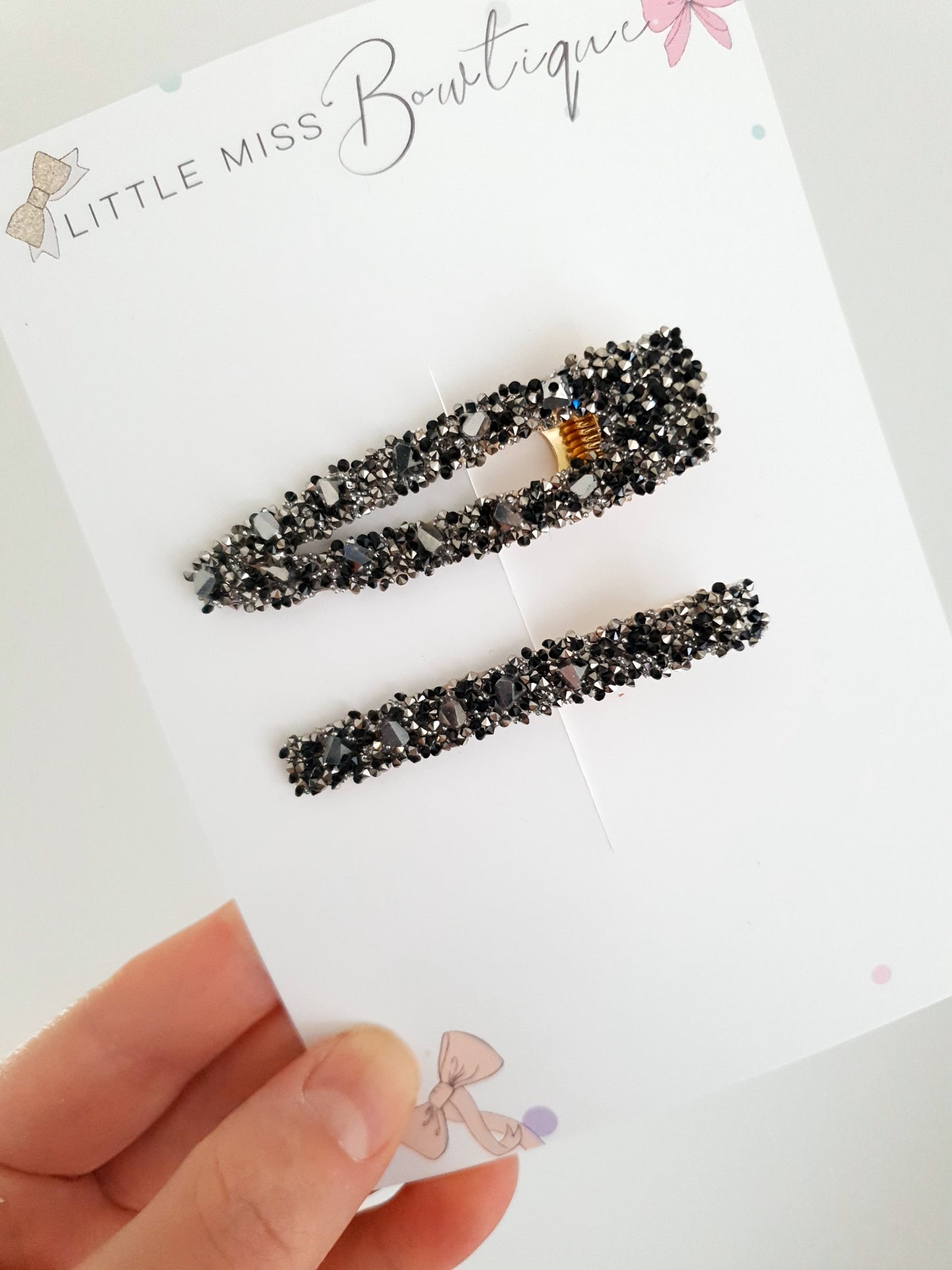 Crystal Hair Clip Sets ( 3 colours)