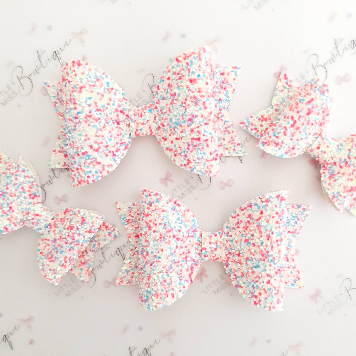 Bubble Gum Glitter Bows