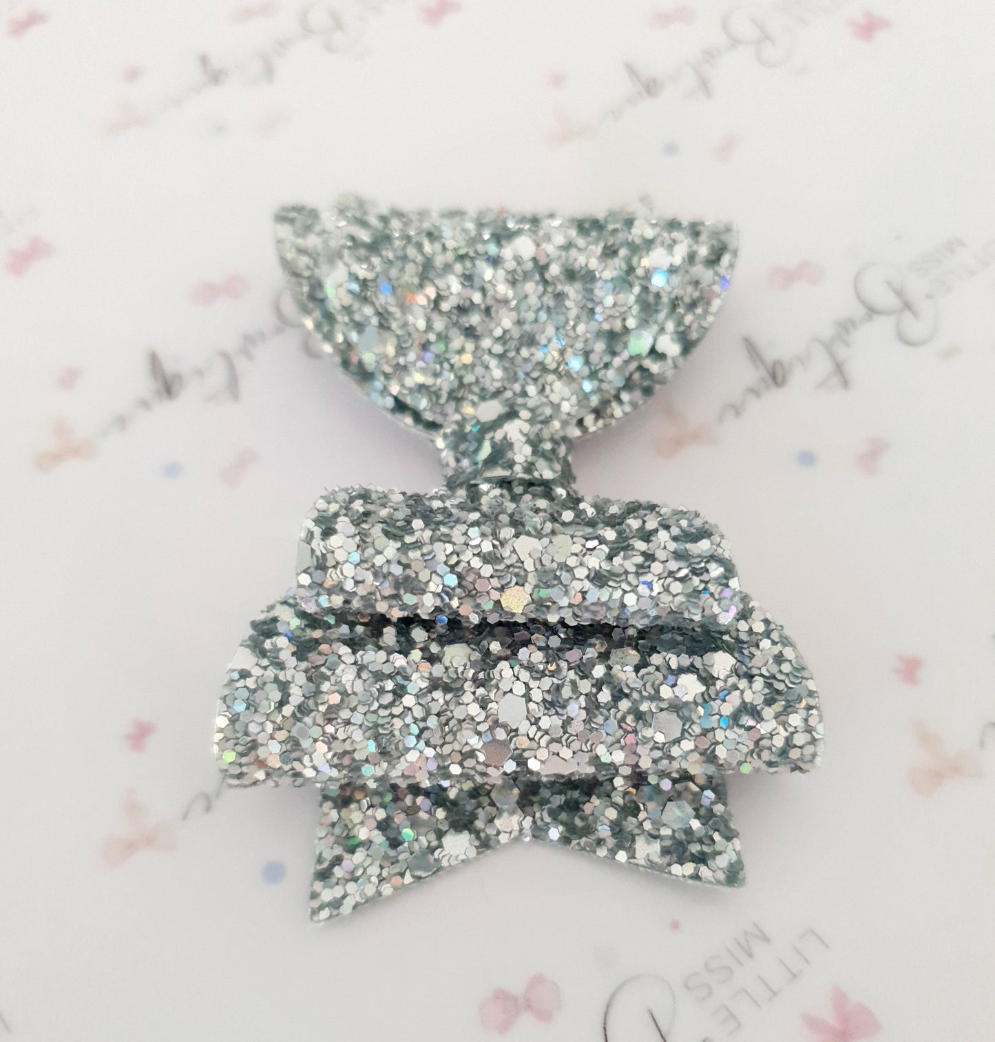 Holographic Double Glitter Bow